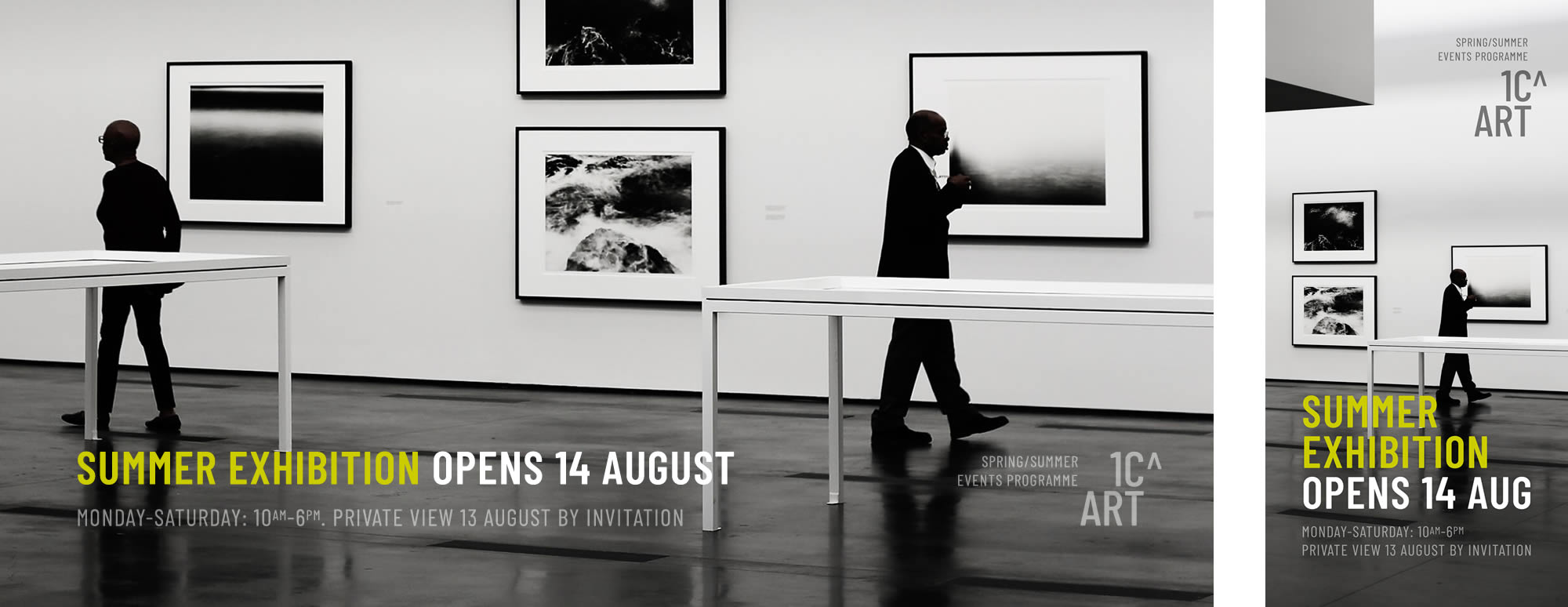 Exhibition banner design for art gallery exhibition of photographs