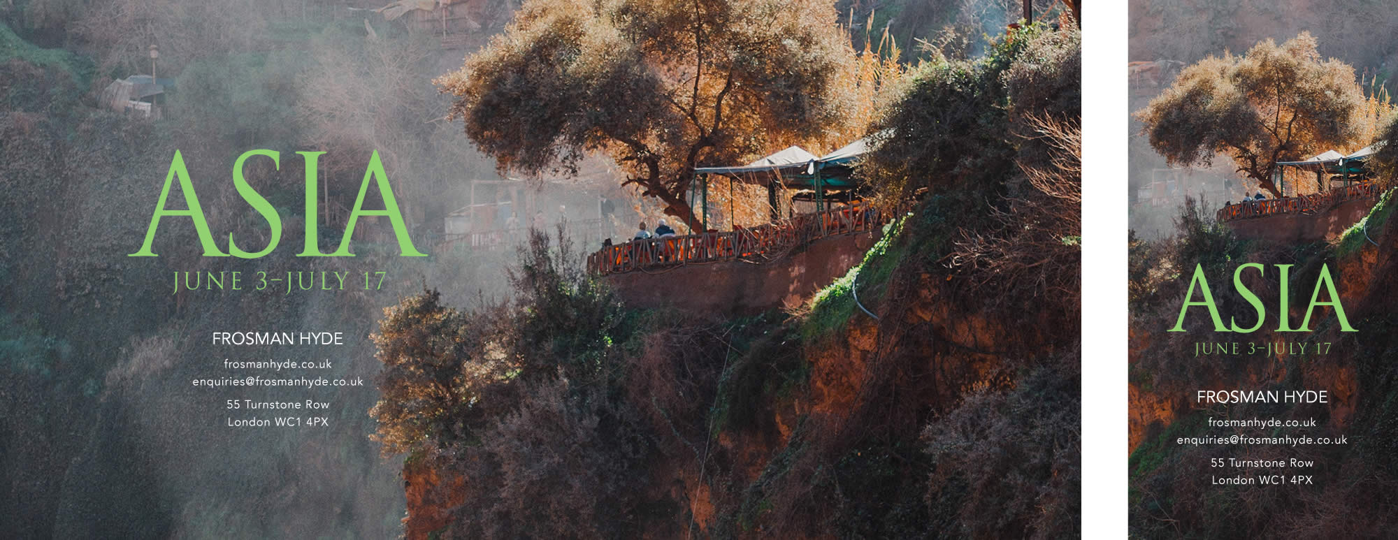 Exhibition banner design for art gallery exhibition of Asian paintings