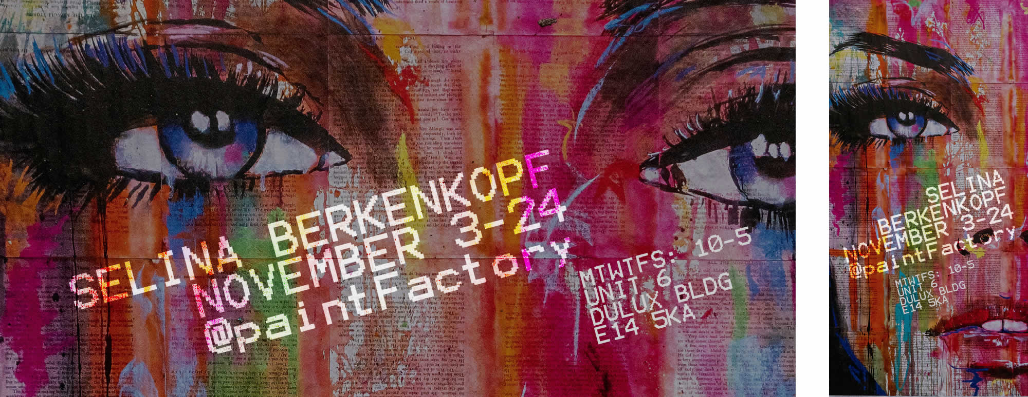 Exhibition banner design for art gallery exhibition of contemporary art